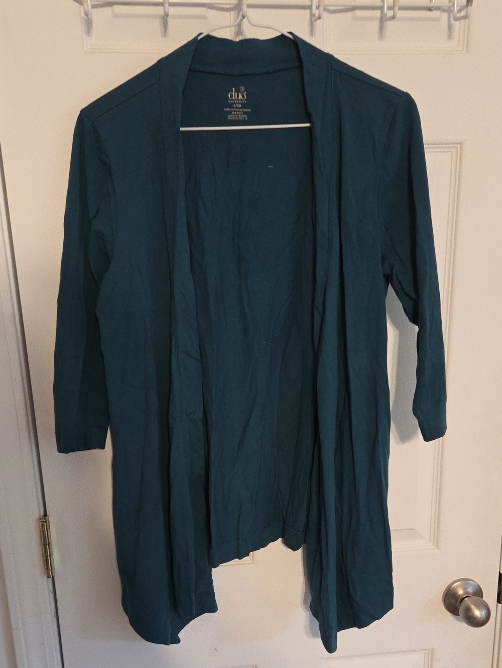 Teal Cotton Cardigan S